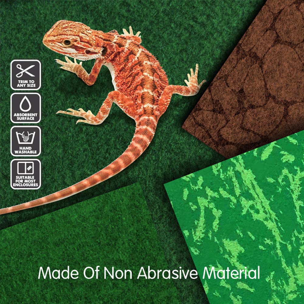 MCLANZOO alfombra-terario-textura-suave, comodidad para caminar y protección de patas.