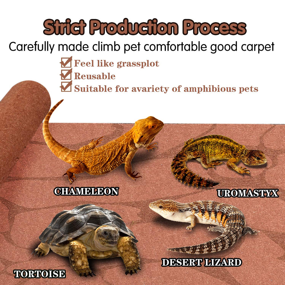 MCLANZOO alfombra-terario-uso-multiples-especies, adecuada para reptiles, tortugas y lagartos.