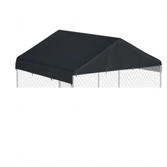 Cubierta MDHAO para jaula de perro 10x10 impermeable en negro para exterior.