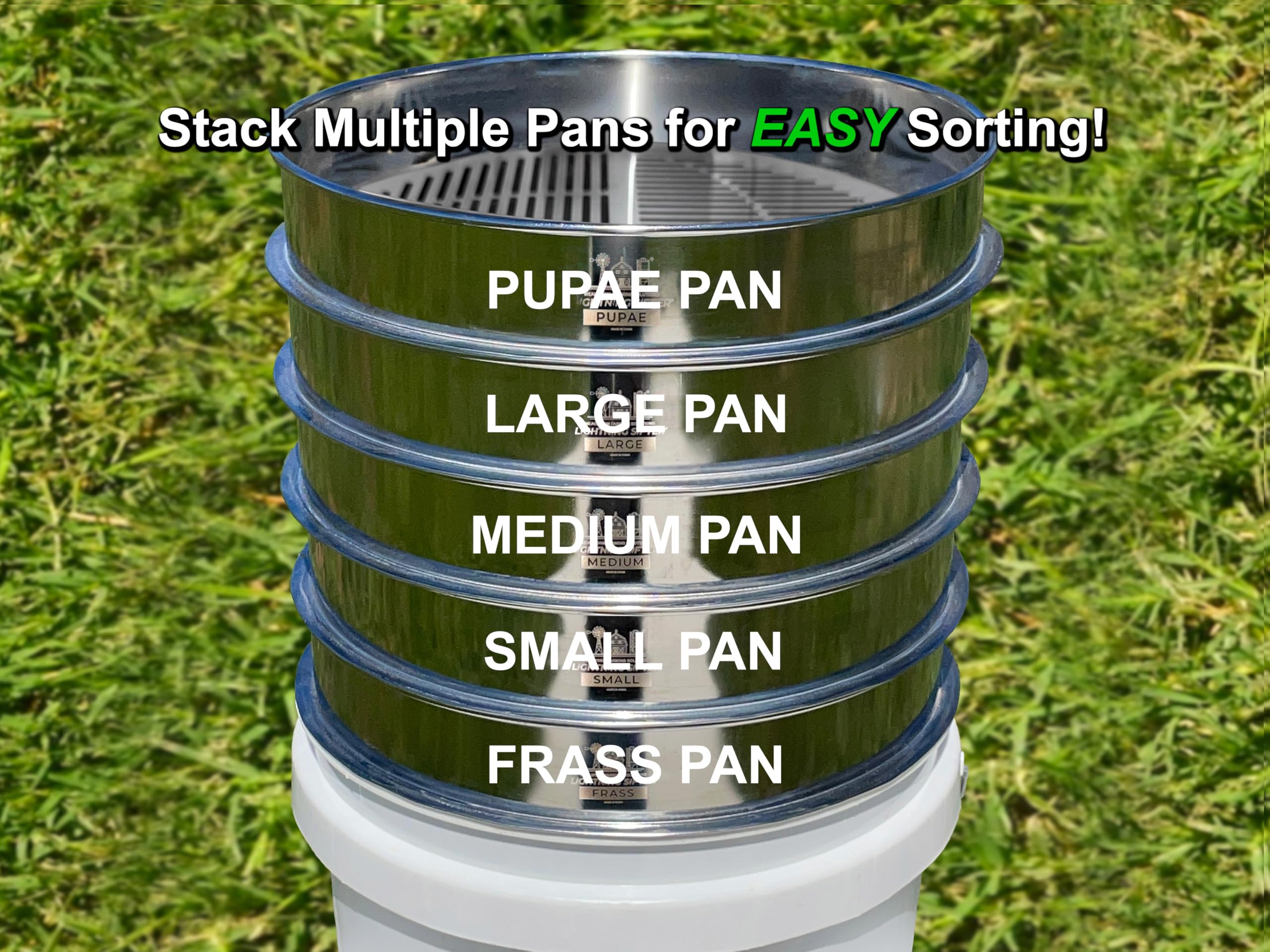 Mealworm Farming Solutions D-11 Sifter, amplio espacio para separación de componentes