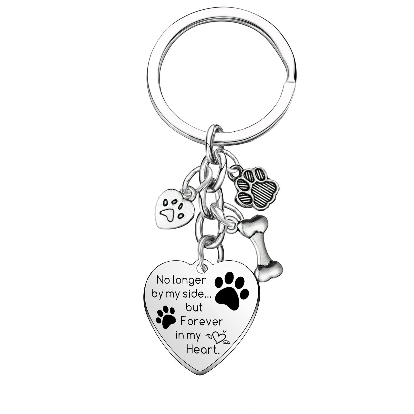 Mebvdebe llavero conmemorativo para perro con huellas, ideal para recordar a tu mascota con estilo.