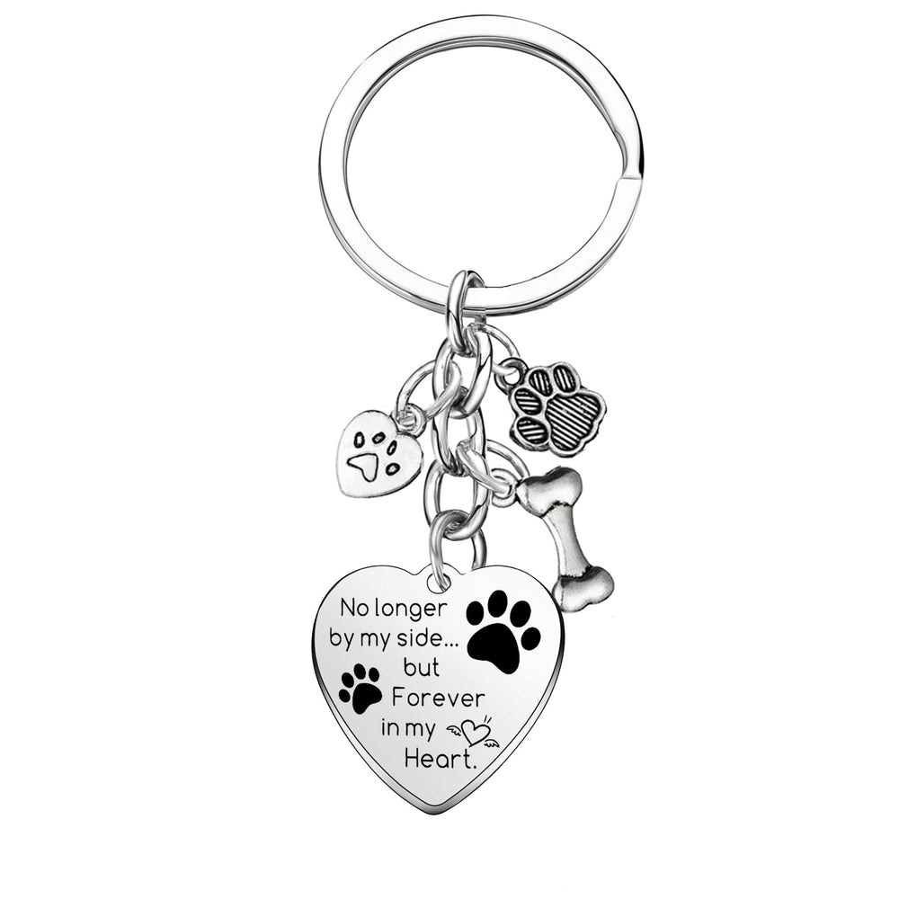 Mebvdebe llavero conmemorativo para perro con huellas, ideal para recordar a tu mascota con estilo.