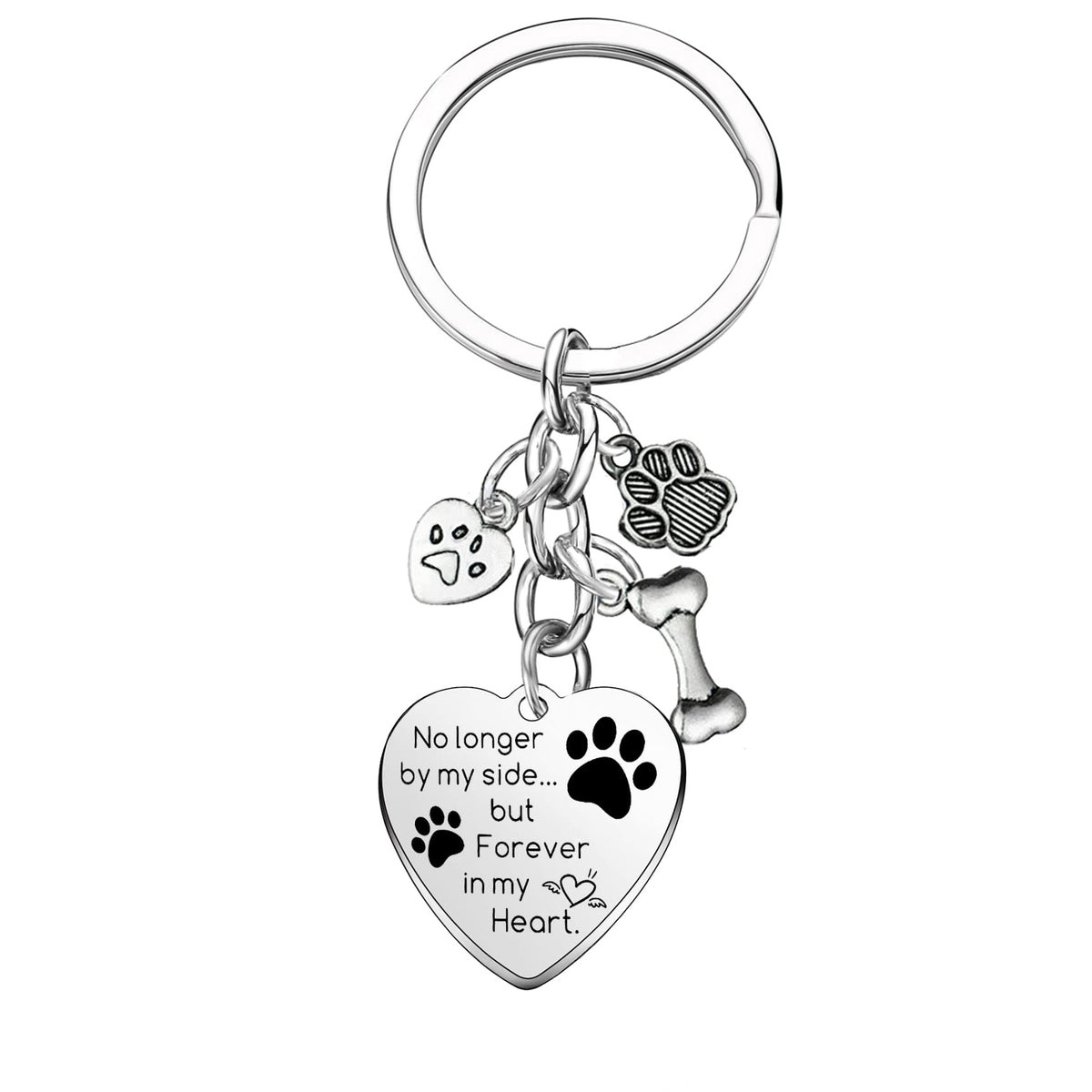 Mebvdebe llavero conmemorativo para perro con huellas, ideal para recordar a tu mascota con estilo.