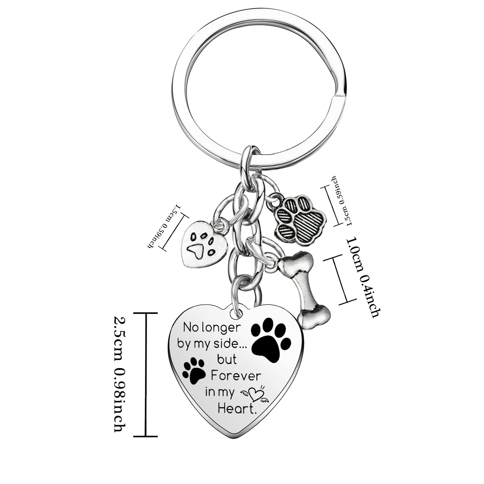Mebvdebe llavero recuerdo perro en el corazón, perfecto regalo de consuelo.