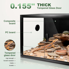 Ventilacion y tapa MECESOR terrario 50 galones para clima estable