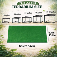 Alfombra de terrario Mechpia lavable y fácil de limpiar.