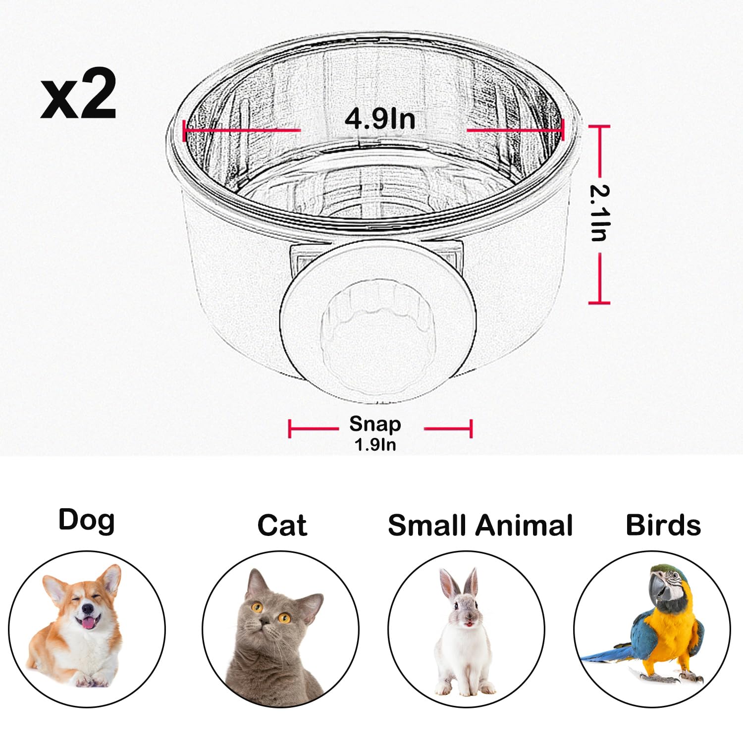 Mechpia apto para perros pequeños, gatos, conejos y aves
