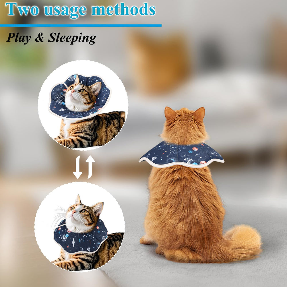 Cono Mechpia para gatos, diseño ligero para comer y jugar sin esfuerzo.