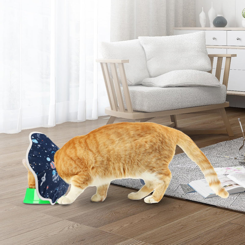 Cono Mechpia para gatos, resistente al agua para mayor higiene.