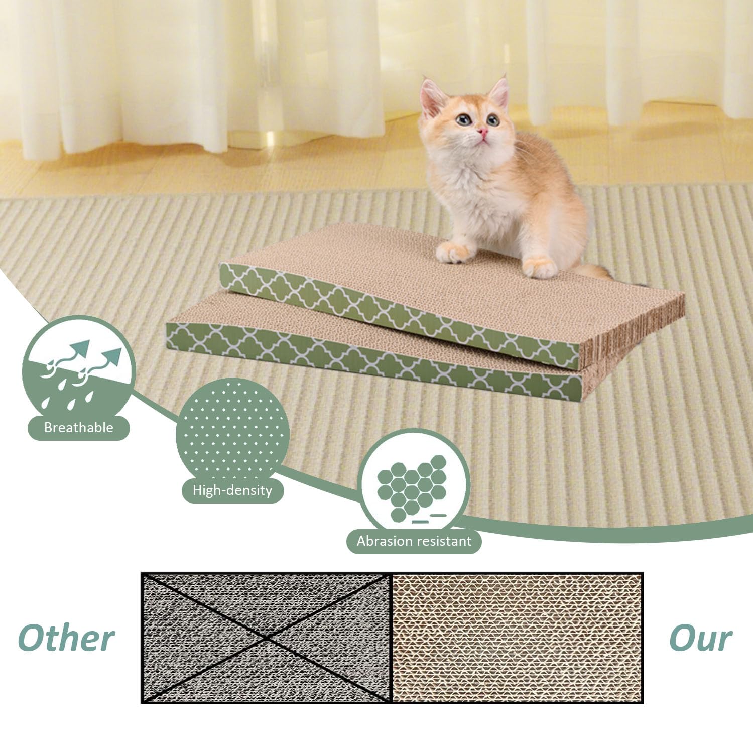 MECOOL par de rascadores con menta gatuna para atraer al gato y jugar