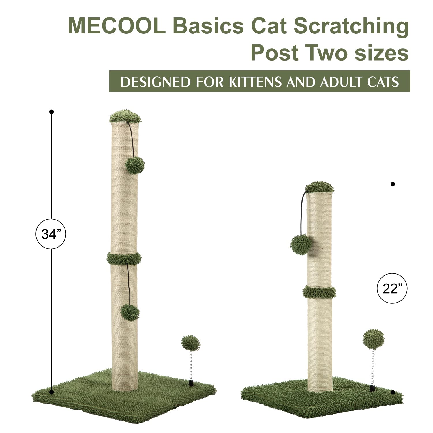 MECOOL rasca-gato verde cactus se integra con decoración