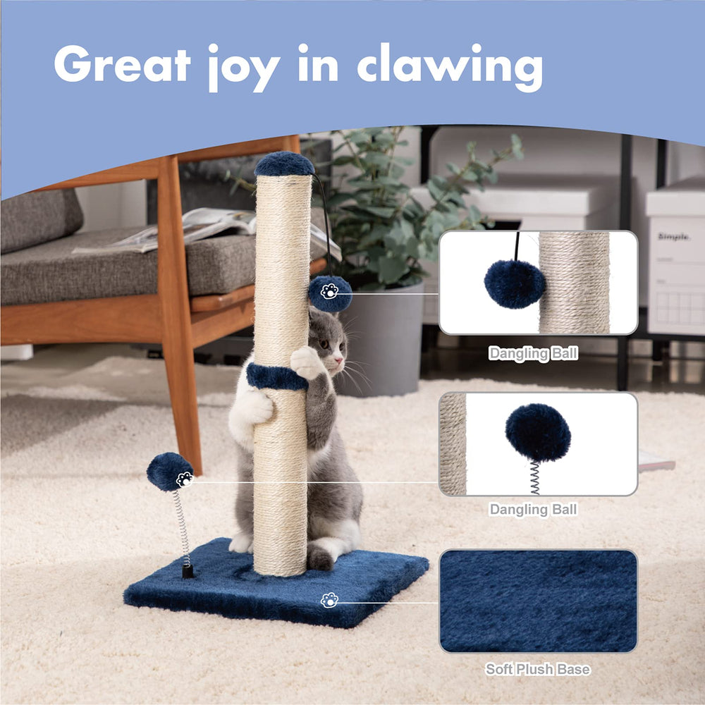 MECOOL rascador de sisal con base MDF estable para interiores