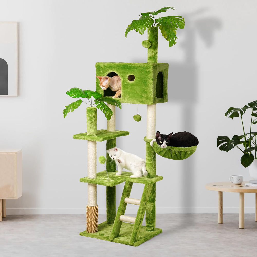 Meecal árbol gato escalera interna que facilita el acceso y exploración seguro.