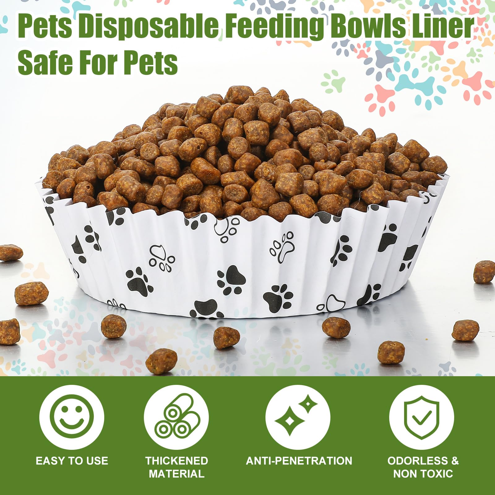 Meekoo liners desechables para comida de mascotas, evitan goteos y facilitan desechar