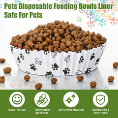 Meekoo liners desechables para comida de mascotas, evitan goteos y facilitan desechar