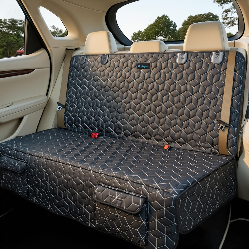 Meginc cubre asiento trasero impermeable para perros, protege tapicería y evita manchas.