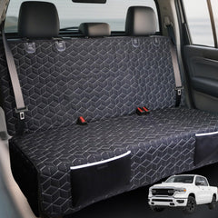 Meginc funda-asiento-trasero-perros-camioneta protege la tapicería durante viajes.