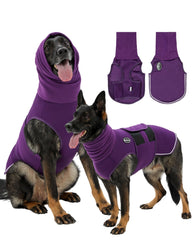 Chaleco Meifsou para perro con capucha morado XL brinda seguridad y comodidad.
