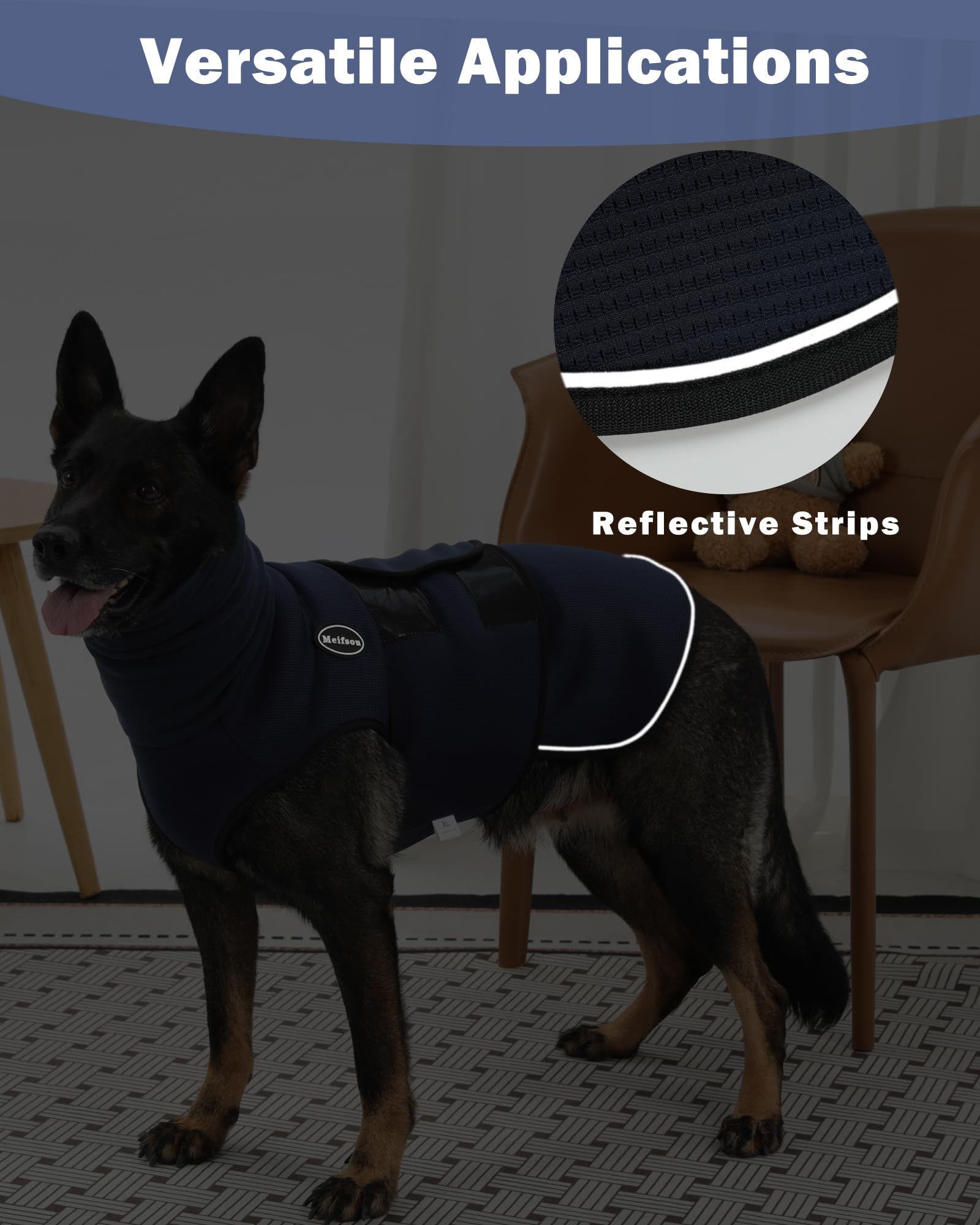 Chaleco Meifsou ansiedad perro lavable a máquina: limpieza rápida y secado sencillo.
