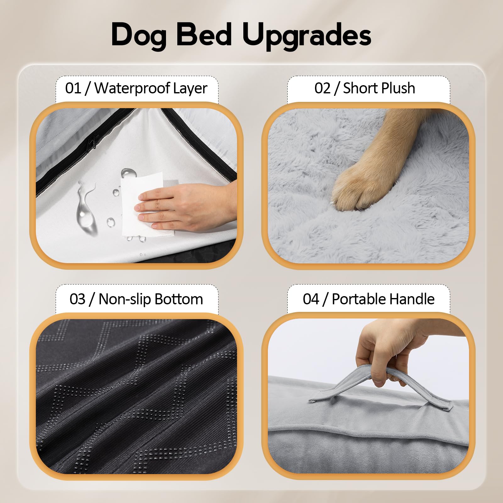 MEKIY cama para perro XL base antideslizante para piso estable