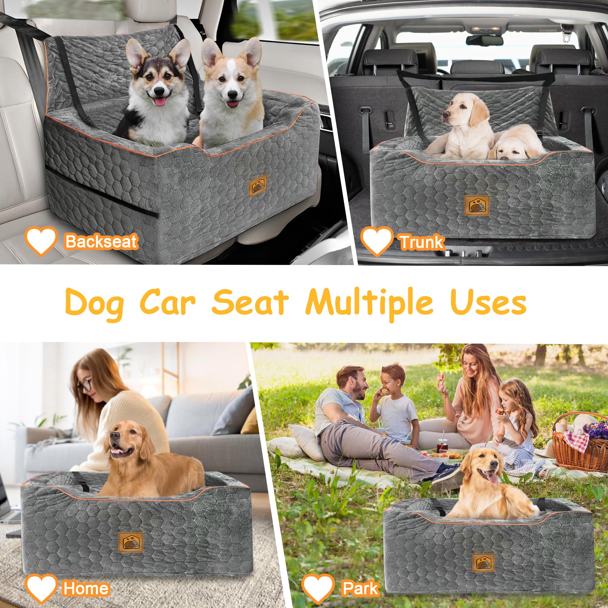 melafa365 asiento convertible en cama para viajes con perros