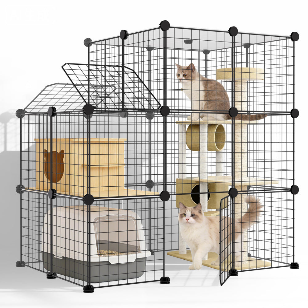Jaula Melaid para gatos con claraboya: ventilación constante y visibilidad.