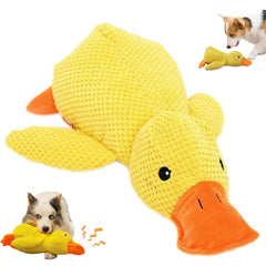 Pato Mellow Dog amarillo, juguete calmante para perros y entretenimiento.