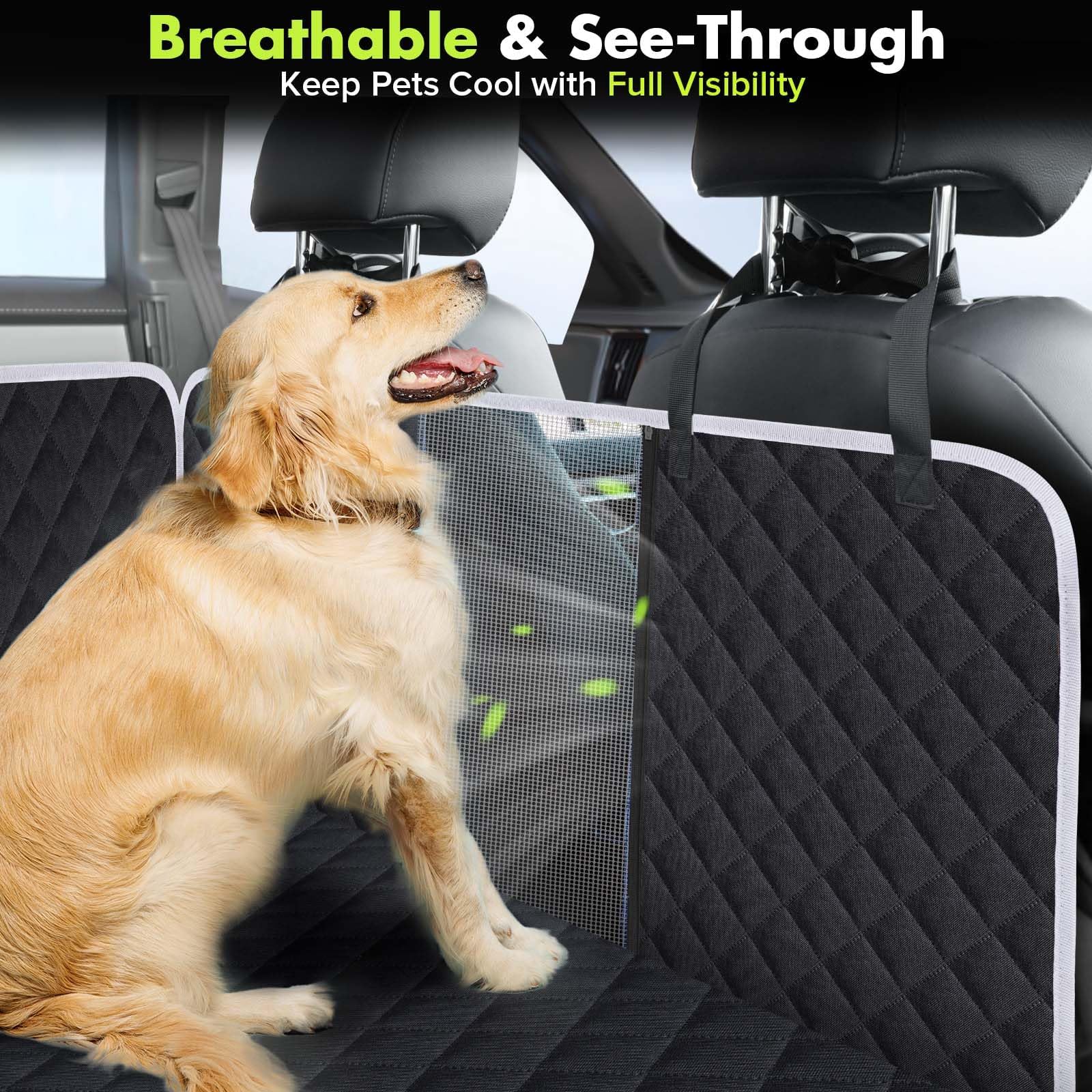 Meolsaek Hamaca para Perros Auto Trasero: antideslizante para viajes más seguros.