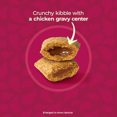 Meow Mix Gravy Bursts contiene proteína de alta calidad para músculos.