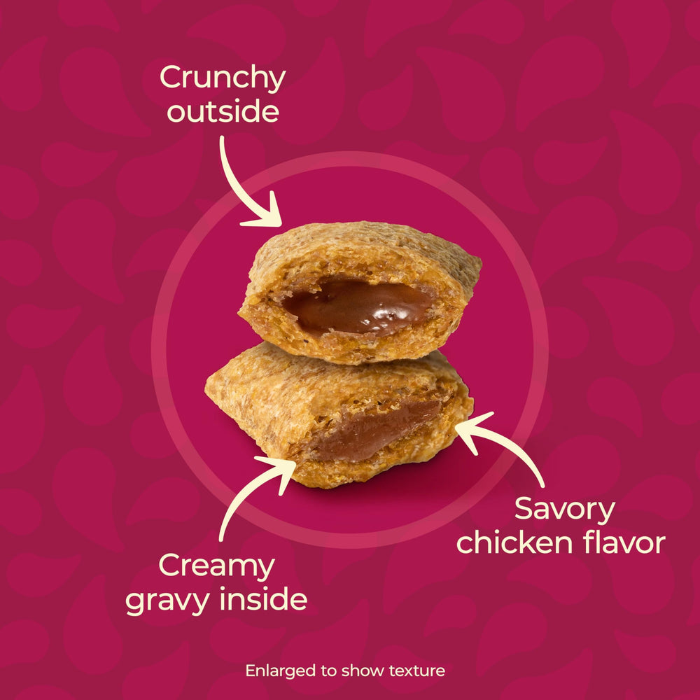 Meow Mix Gravy Bursts porciones sabor pollo para gatos exigentes