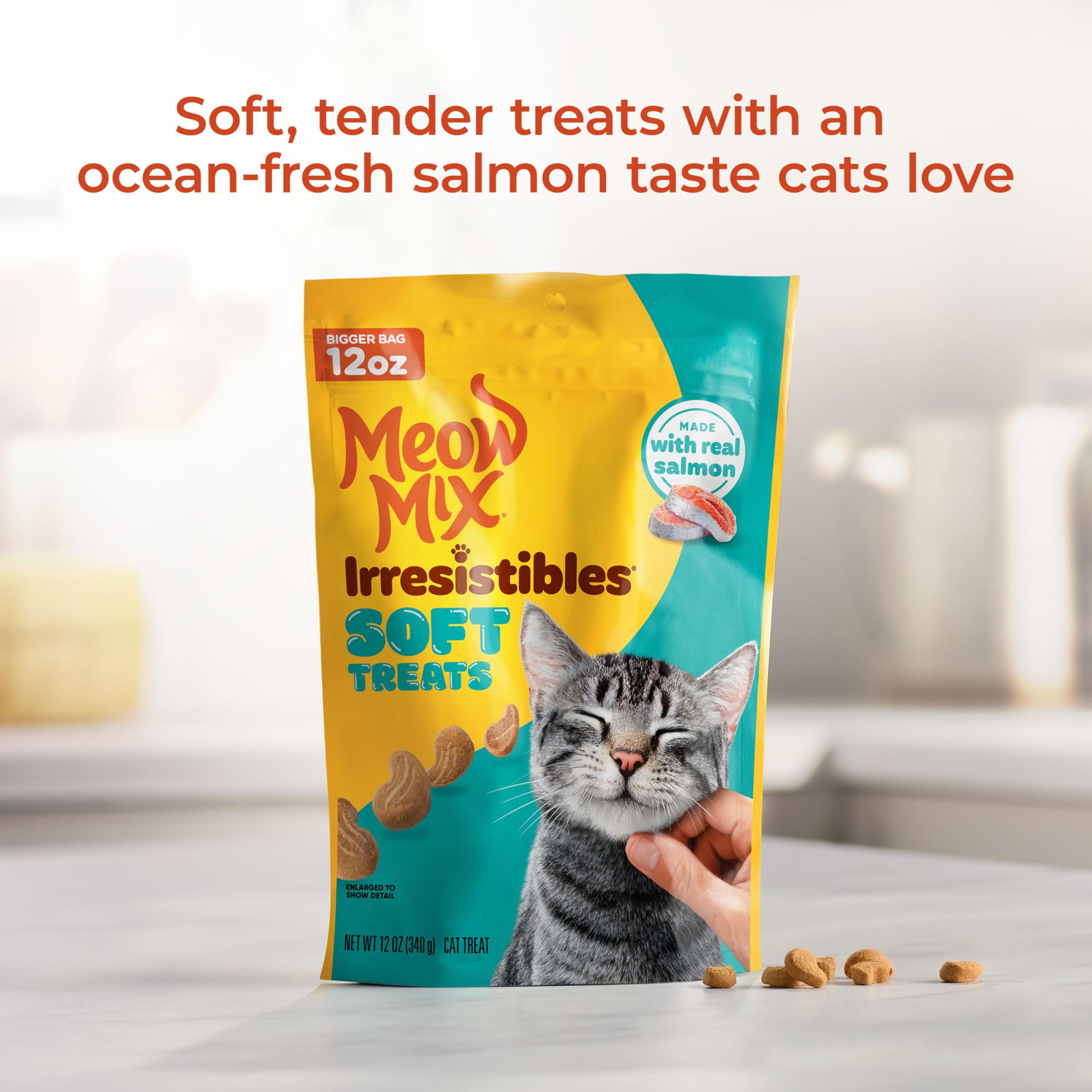 Meow Mix Irresistibles, textura suave para premiar al gato