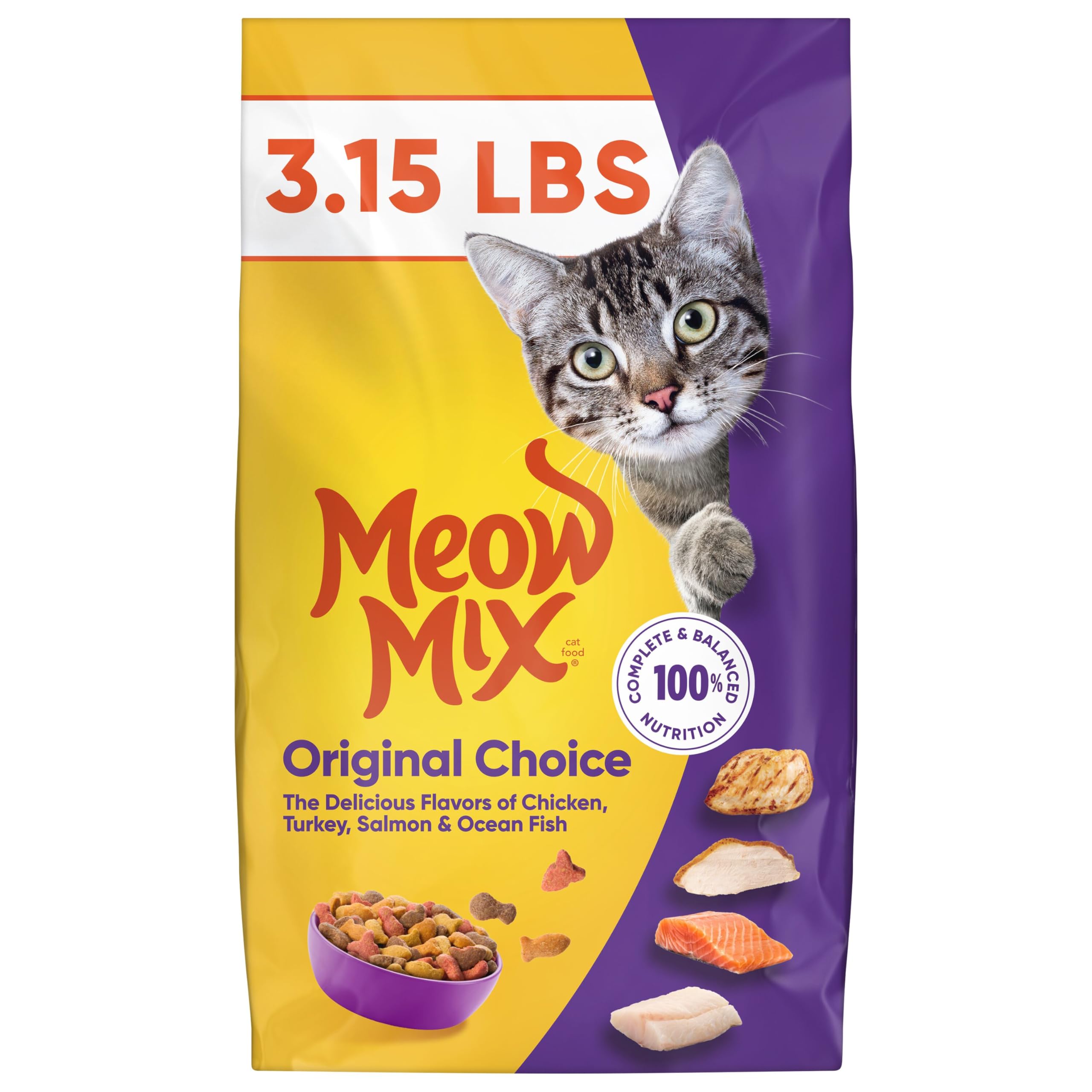 Meow Mix Original Choice: bolsa de 3-15 libras para gatos