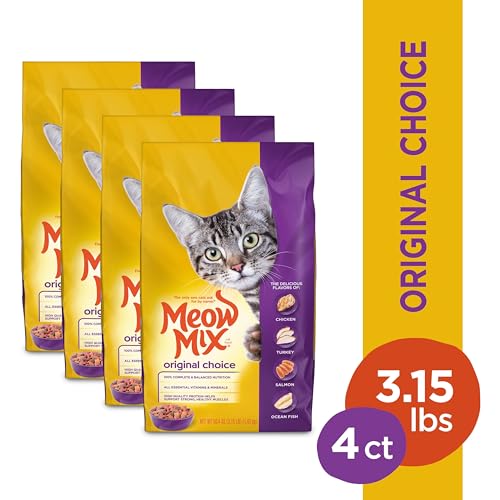 Meow Mix Original Choice sabor pollo-pavo-salmón, para gatos con paladar selecto.