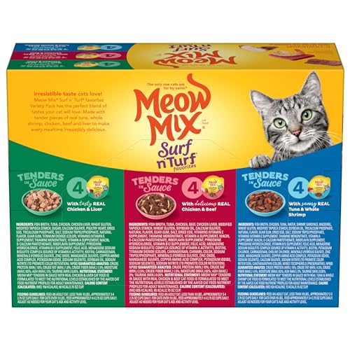 Meow Mix tapas con cierre fácil, apertura rápida
