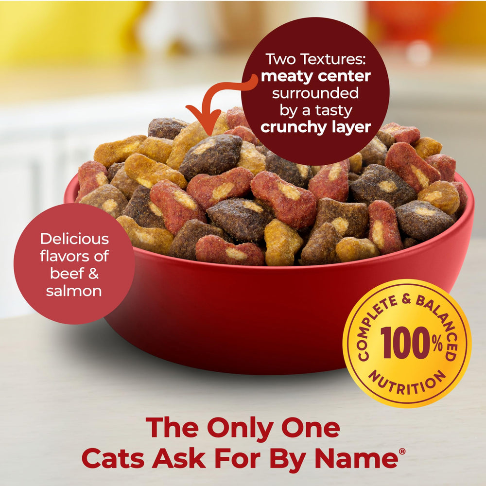 Meow Mix Tender Centers con Basted Bites, nutrición completa para gatos adultos.