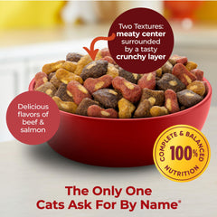 Meow Mix Tender Centers con Basted Bites, nutrición completa para gatos adultos.
