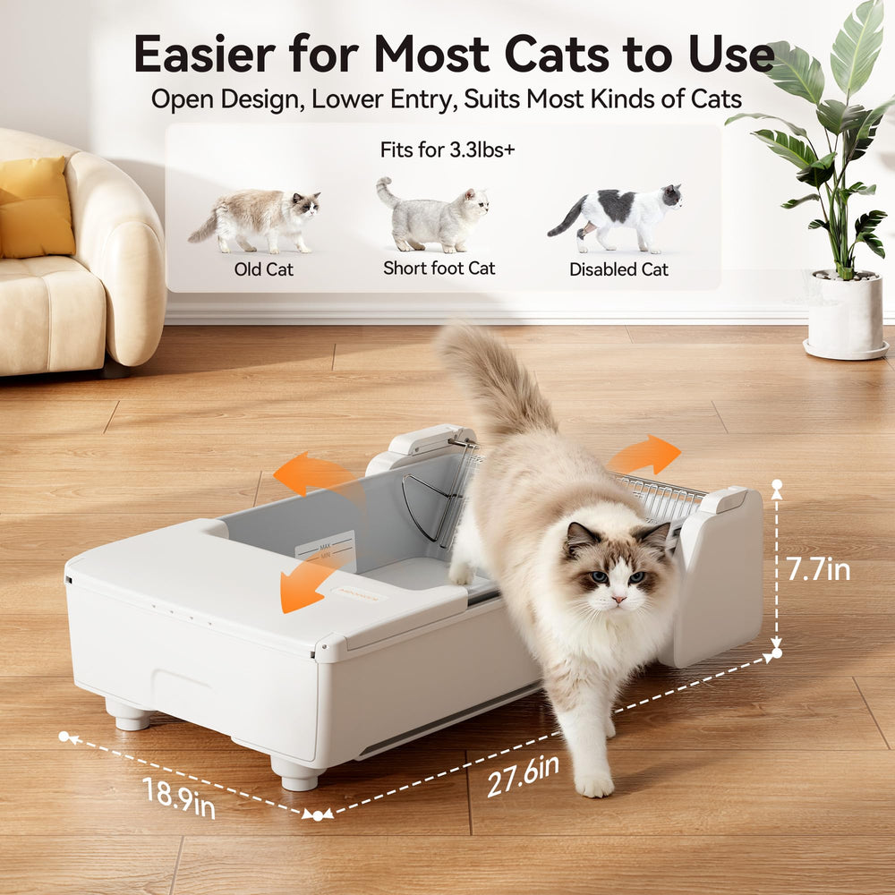 Meowant bandeja-extraccion-facil-limpieza: bandeja extraíble para limpieza rápida.