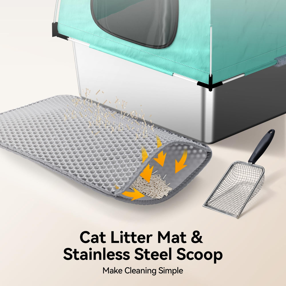 Almohadillas antideslizantes Meowant que mantienen la caja estable.