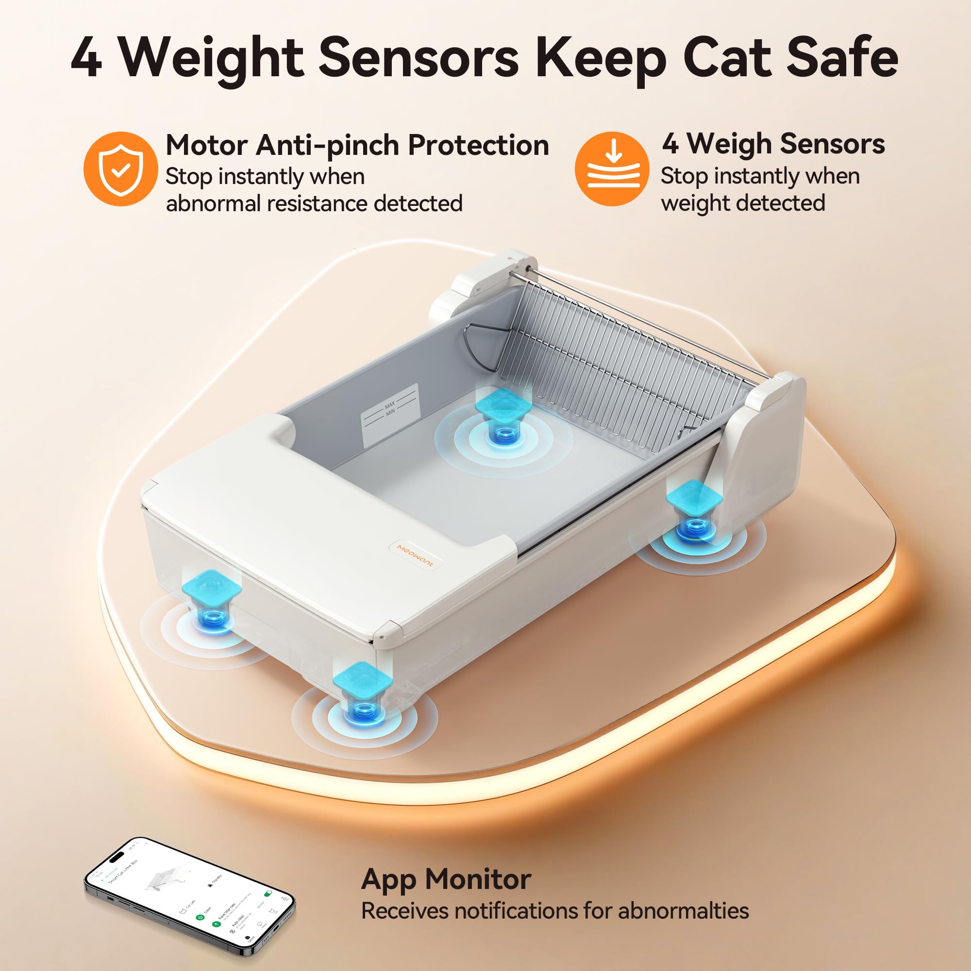Meowant doble-rastrillo-sistema-limpieza: limpieza profunda y eficiente en cada ciclo.