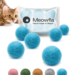 MEOWFIA bolas de lana 1,5 pulgadas muestran una textura atractiva para jugar.