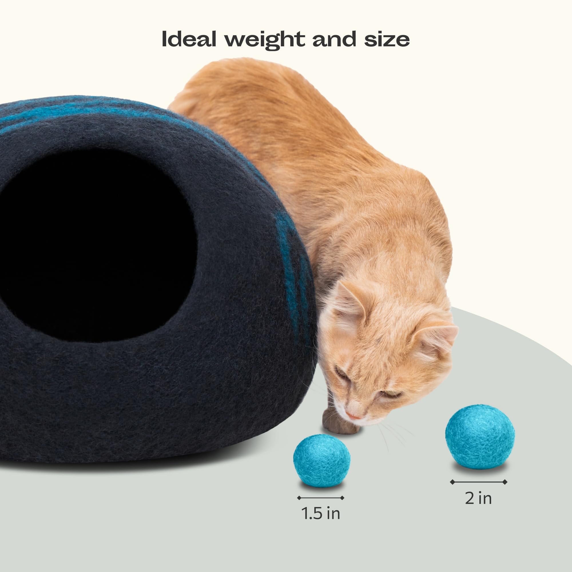 MEOWFIA bolas de lana durables para gatos activos.
