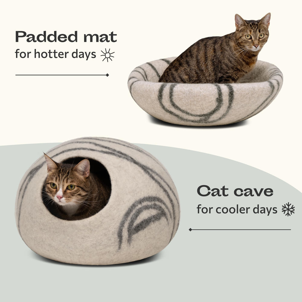 MEOWFIA Cueva Gatos Cama Superior: cómodo para descansar y jugar encima.