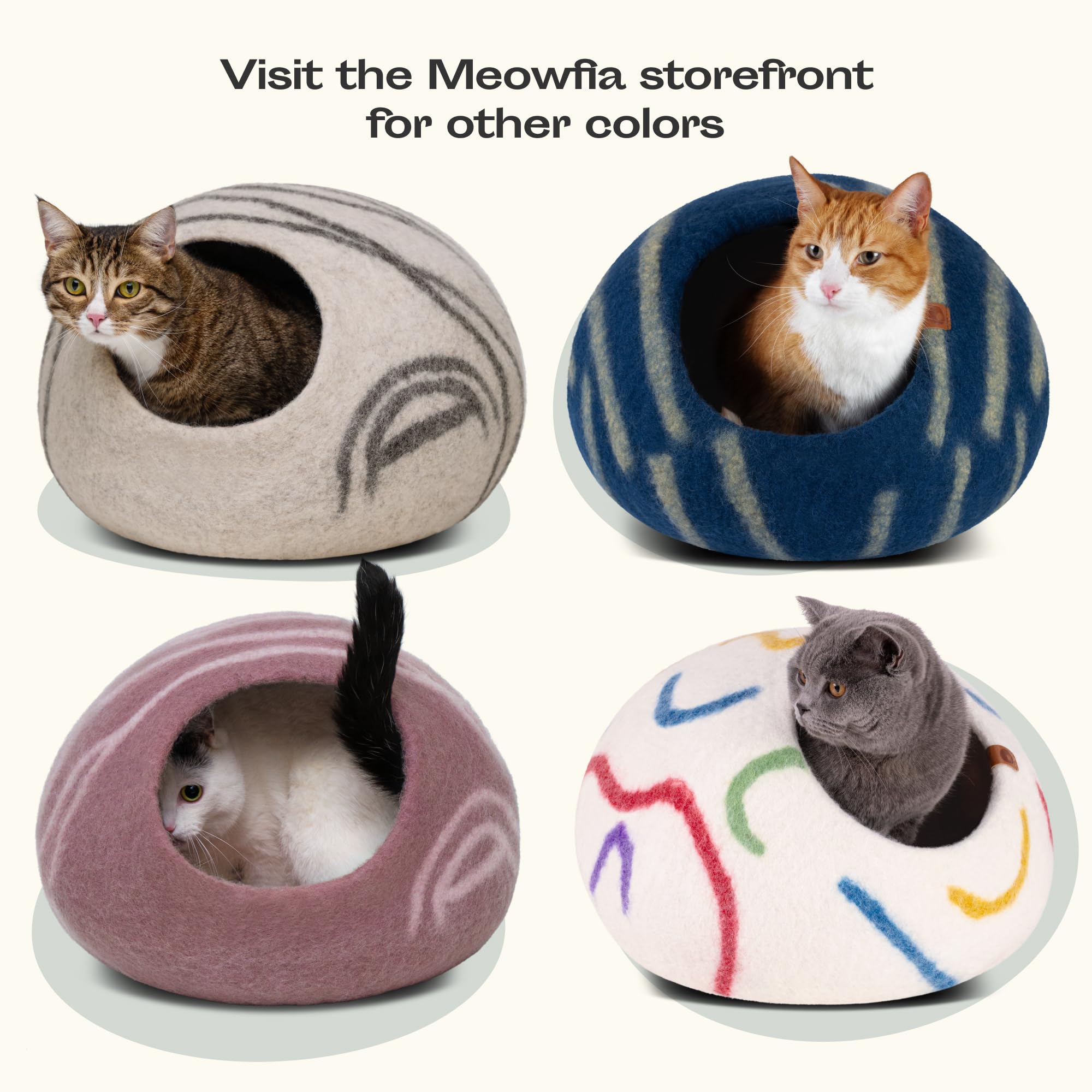 MEOWFIA detalle en lana merino de cueva para gato.