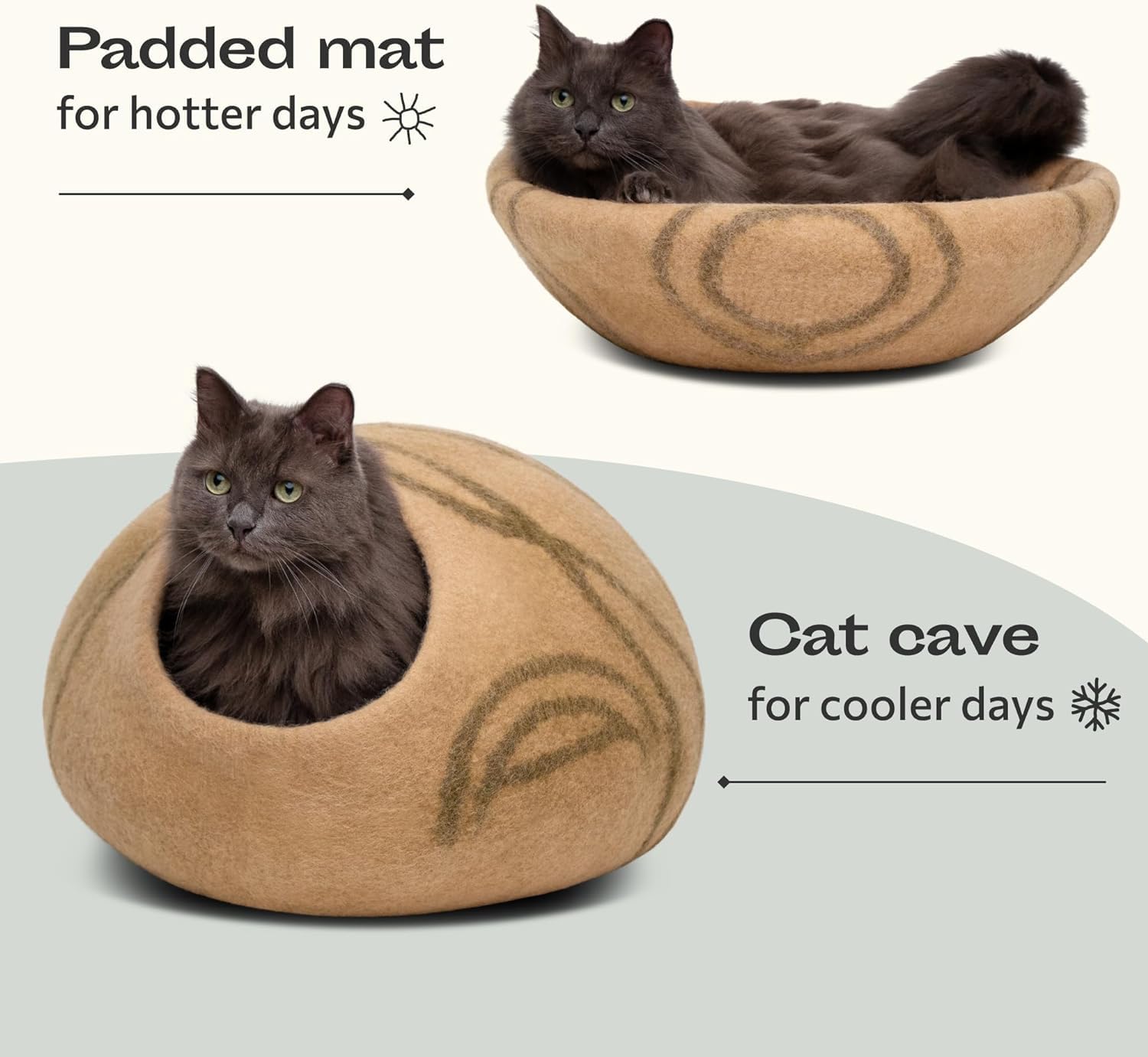 MEOWFIA Cueva para Gatos, duradera y suave al tacto para juego diario.