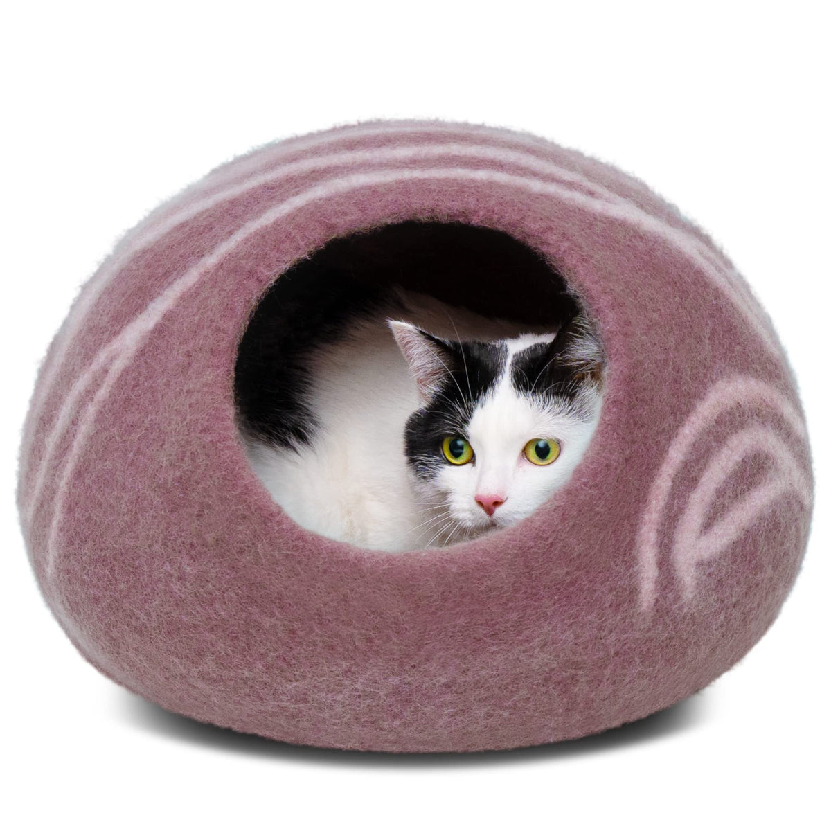 MEOWFIA cueva para gato de lana merino, interior cómodo y privado