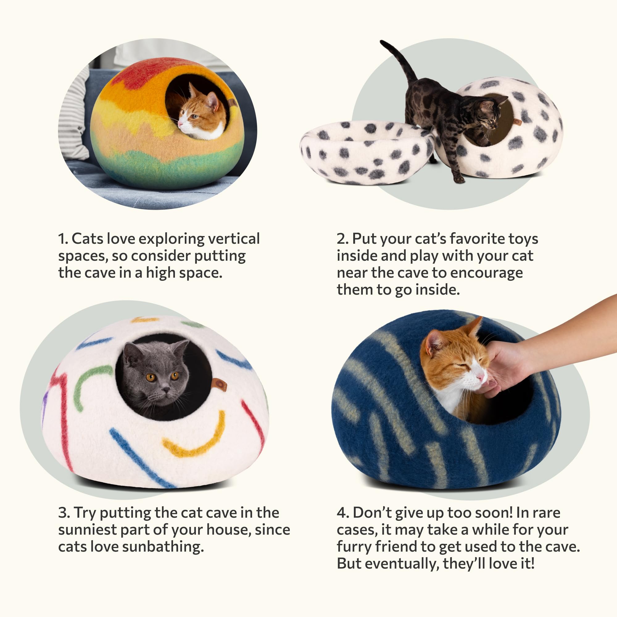 Cueva MEOWFIA tamaño Mediano para gatos medianos.