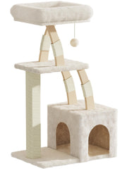 MeowHomm arbol-gato-interiores-40-pulgadas, estructura estable para juego y descanso