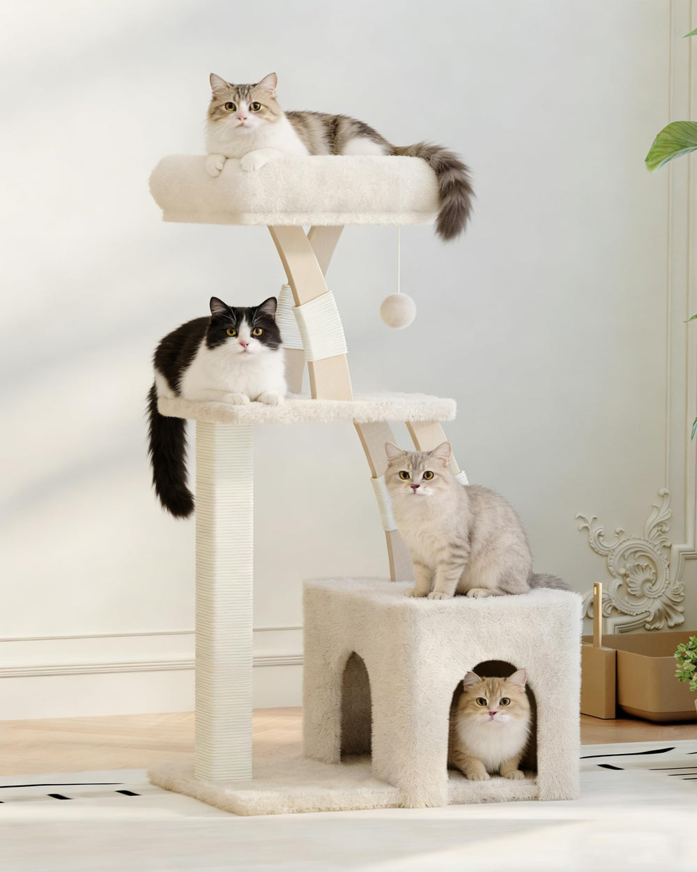 MeowHomm condo-acogedor-gato-interior, refugio privado para siestas tranquilas