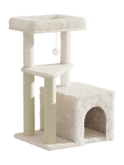 MeowHomm torre-gato-interior tres-niveles ideal para observar desde arriba y jugar.