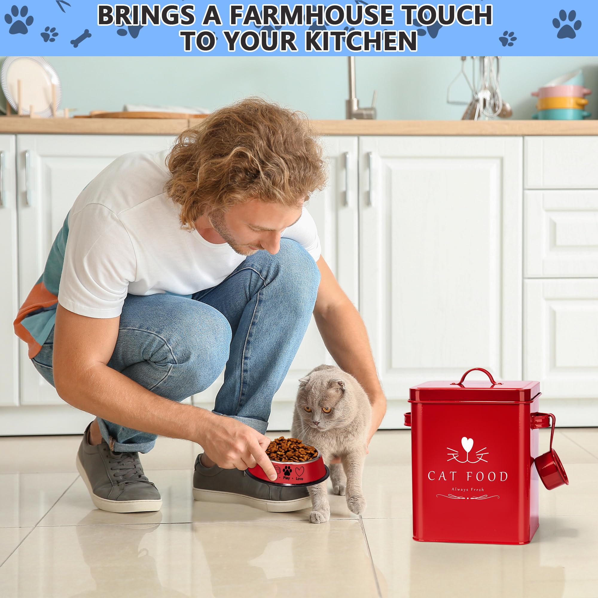 Meraki Home caja regalo premium para set de alimentación de mascotas.